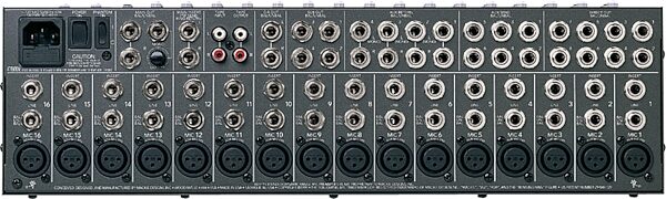 Mackie 1604-VLZ Pro 16-Channel Mixer, Rear