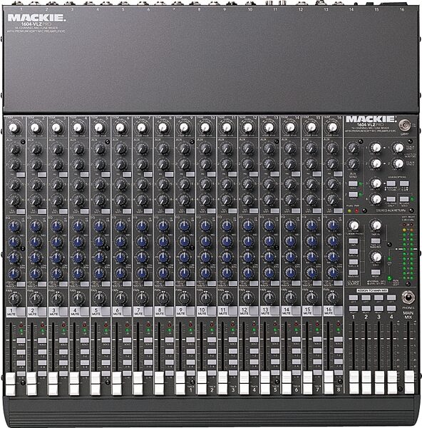 Mackie 1604-VLZ Pro 16-Channel Mixer, Top View