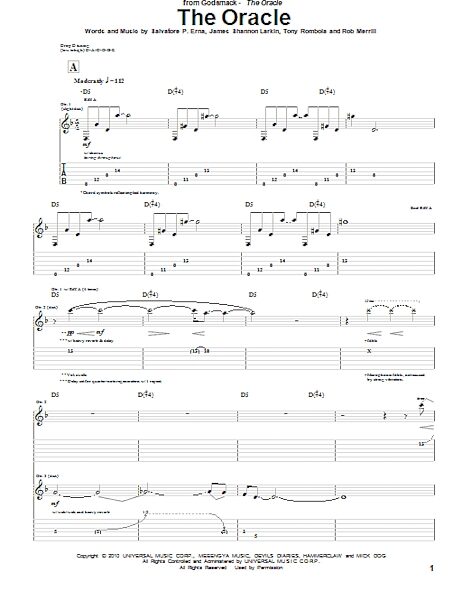 The Oracle - Guitar TAB, New, Main