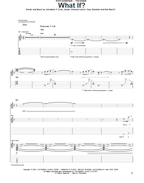 What If? - Guitar TAB, New, Main