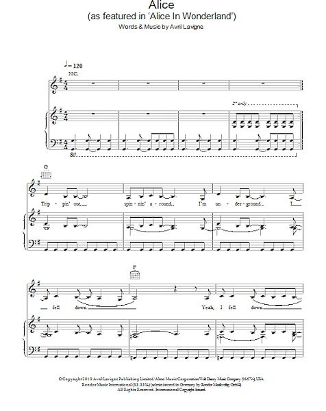 Alice - Piano/Vocal/Guitar, New, Main