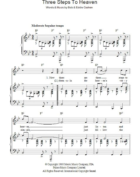 Three Steps To Heaven - Piano/Vocal/Guitar, New, Main
