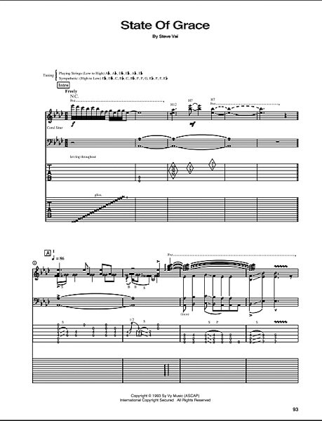 State Of Grace - Guitar TAB, New, Main