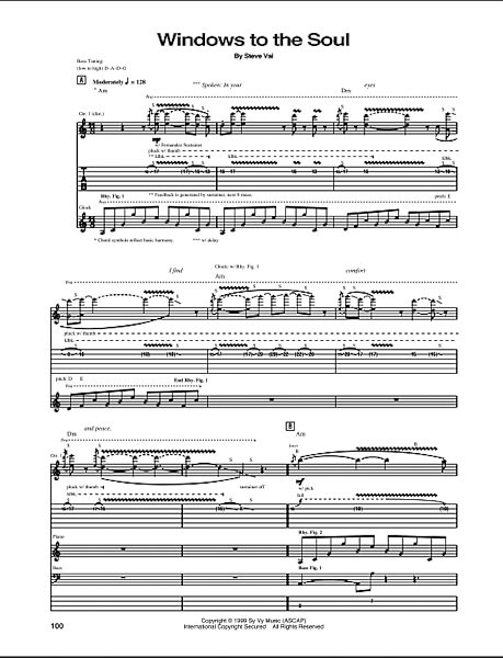 Windows To The Soul - Guitar TAB, New, Main