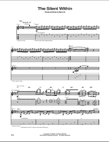 The Silent Within - Guitar TAB, New, Main
