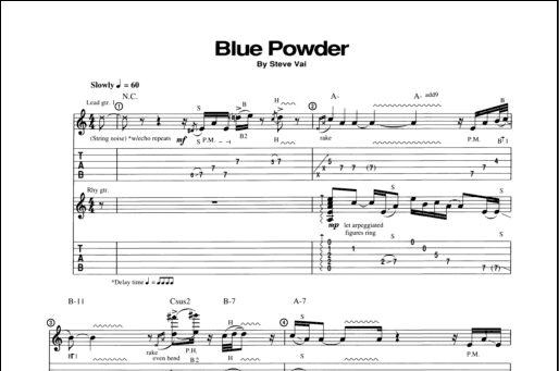 Blue Powder - Guitar TAB, New, Main