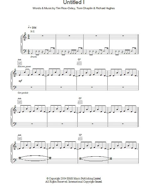 Untitled I - Piano/Vocal/Guitar, New, Main