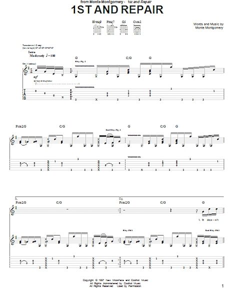 1st And Repair - Guitar TAB, New, Main