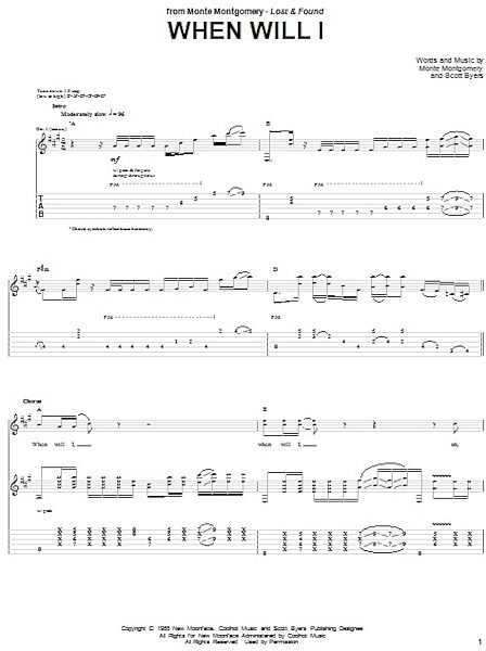 When Will I - Guitar TAB, New, Main