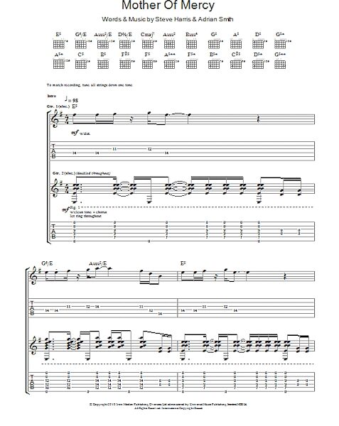 Mother Of Mercy - Guitar TAB, New, Main