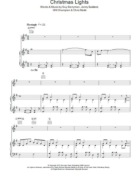 Christmas Lights - Piano/Vocal/Guitar, New, Main