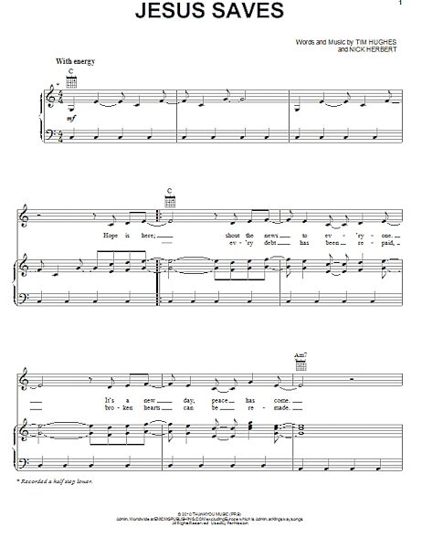 Jesus Saves - Piano/Vocal/Guitar, New, Main