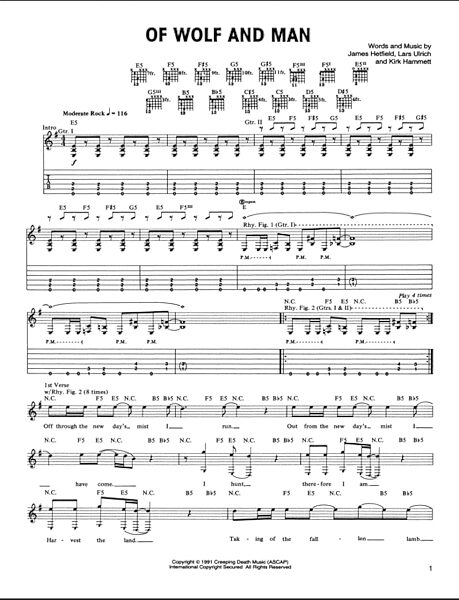 Of Wolf And Man - Guitar TAB, New, Main