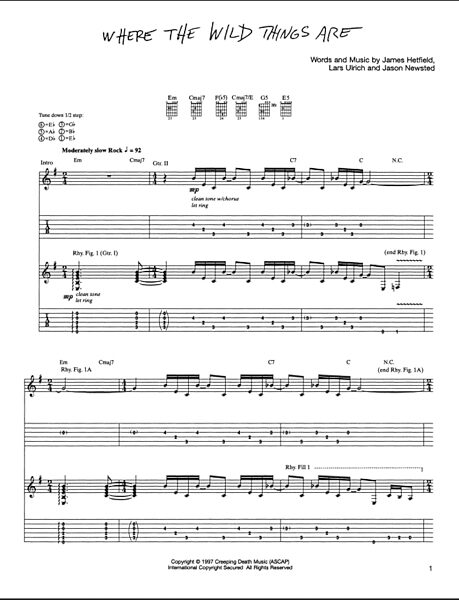Where The Wild Things Are - Guitar TAB, New, Main