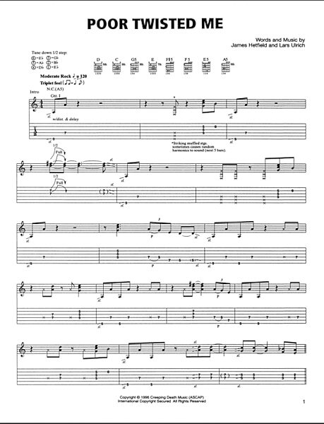 Poor Twisted Me - Guitar TAB, New, Main