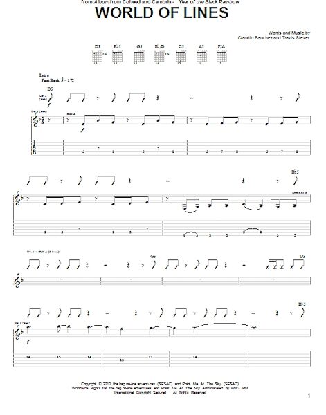 World Of Lines - Guitar TAB, New, Main