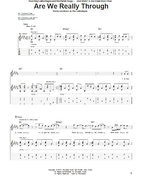 Are We Really Through - Guitar TAB, New, Main