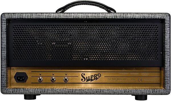 Supro Black Magick Tube Guitar Amplifier Head (25 Watts), New, Action Position Back