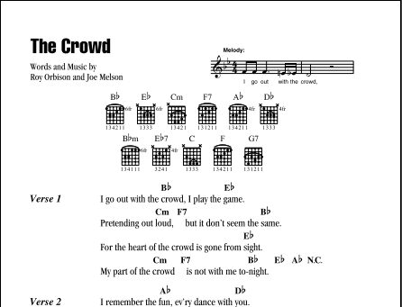 The Crowd - Guitar Chords/Lyrics, New, Main