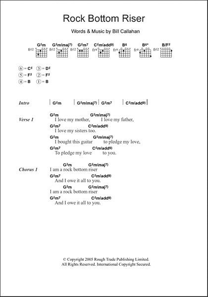 Rock Bottom Riser - Guitar Chords/Lyrics, Main