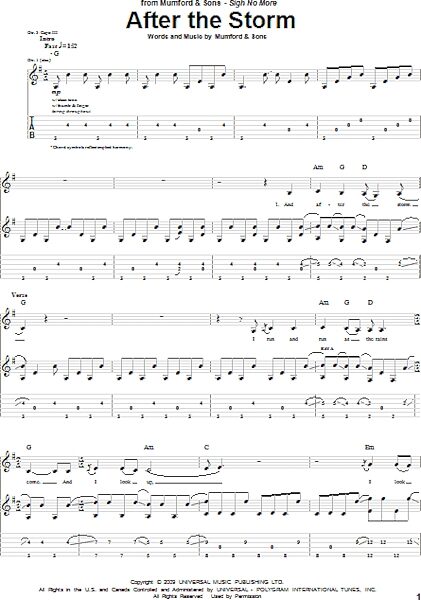 After The Storm - Guitar TAB, New, Main