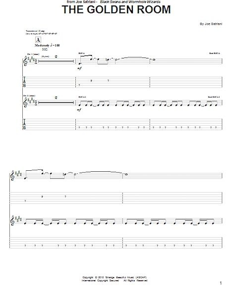 The Golden Room - Guitar TAB, New, Main