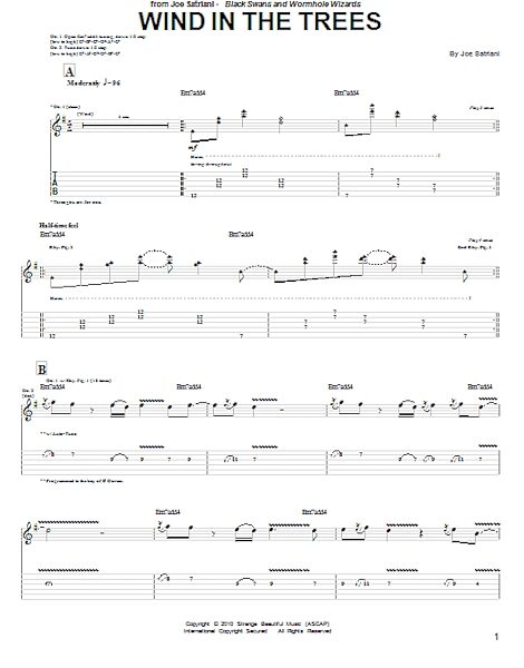 Wind In The Trees - Guitar TAB, New, Main