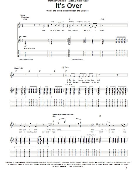 It's Over - Guitar TAB, New, Main