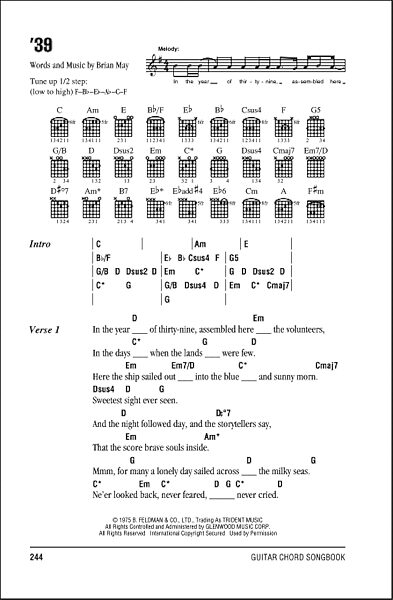 '39 - Guitar Chords/Lyrics, New, Main
