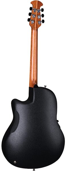 Ovation 1771AX Standard Balladeer Mid-Depth Bowl Acoustic-Electric Guitar, Black - Back