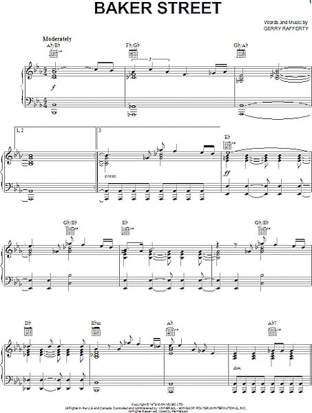 Baker Street - Piano/Vocal/Guitar, New, Main