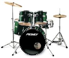 Peavey International Series II 5-Piece Drum Kit, Metallic Dark Green