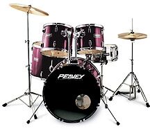 Peavey International Series II 5-Piece Drum Kit, Metallic Claret