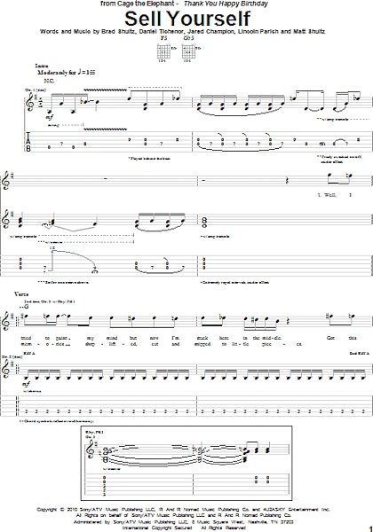 Sell Yourself - Guitar TAB, New, Main