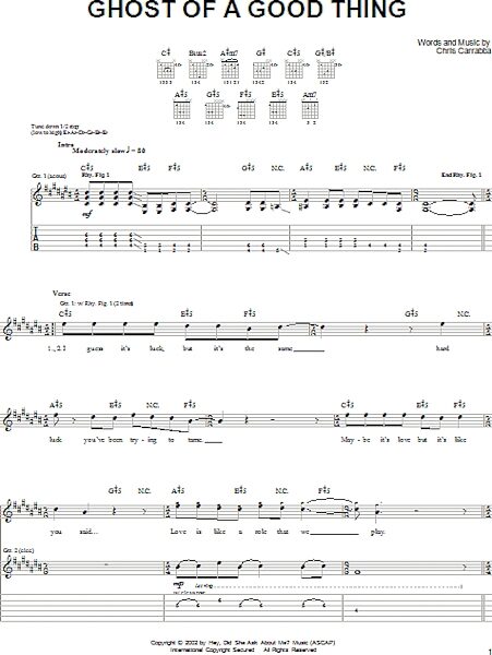 Ghost Of A Good Thing - Guitar TAB, New, Main