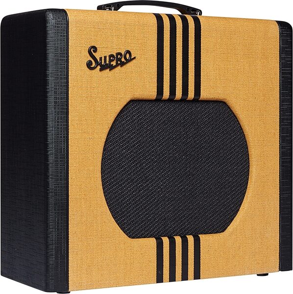 Supro Delta King 12 Guitar Combo Amplifier (15 Watts, 1x12"), Tweed/Black, Open Box (Very Good), Action Position Back