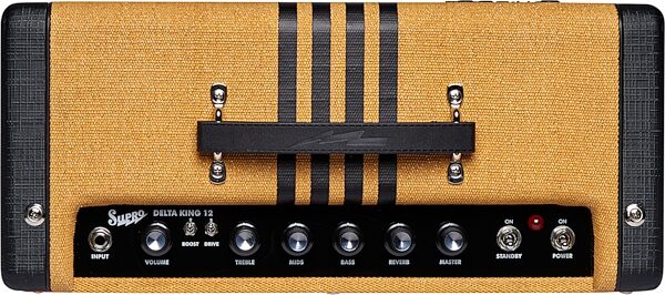 Supro Delta King 12 Guitar Combo Amplifier (15 Watts, 1x12"), Tweed/Black, Open Box (Very Good), Action Position Back