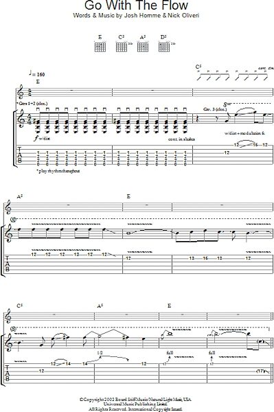 Go With The Flow - Guitar TAB, New, Main