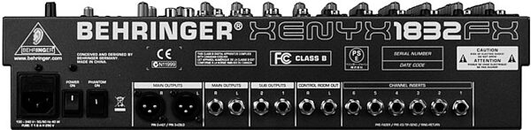 Behringer XENYX 1832FX Mixer with Effects, Rear