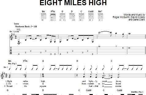 Eight Miles High - Easy Guitar with TAB, New, Main