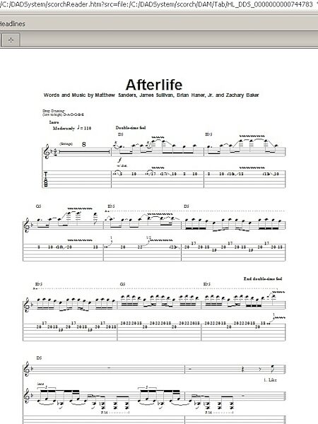 Afterlife - Guitar Tab Play-Along, New, Main