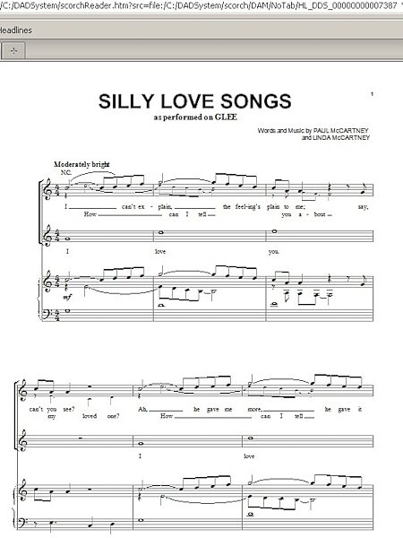 Silly Love Songs - Piano/Vocal/Guitar, New, Main