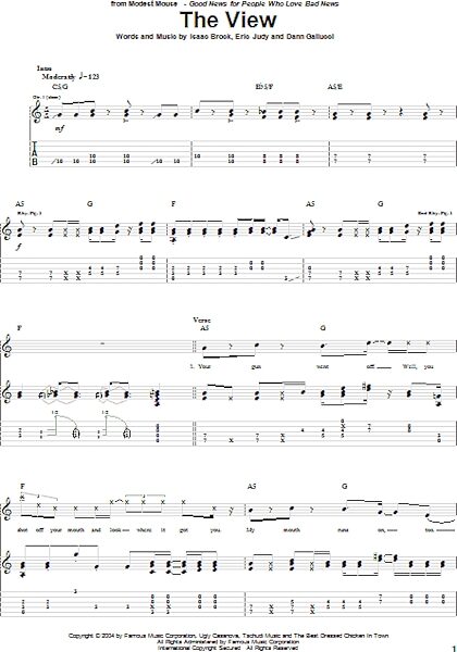 The View - Guitar TAB, New, Main