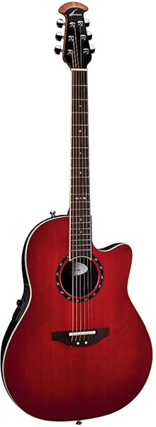Ovation 1861AX Standard Balladeer Super-Shallow Bowl Acoustic-Electric Guitar, Cherry Cherryburst