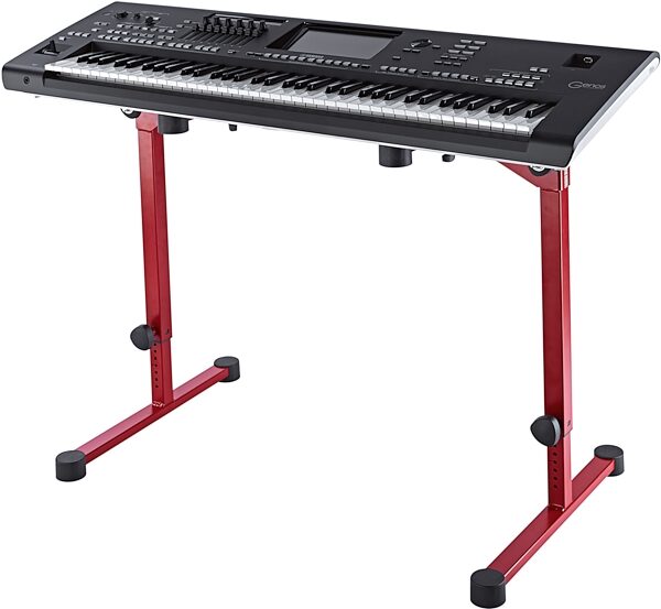 K&M 18820 Omega Pro Keyboard Stand, Red, Detail Side