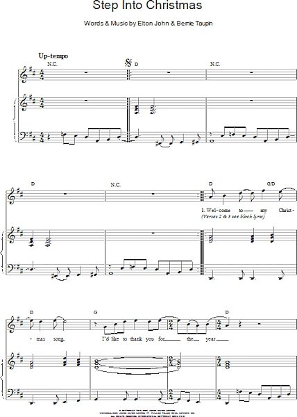 Step Into Christmas - Piano Vocal, New, Main