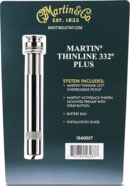 Martin Thinline 332 Plus Acoustic Guitar Pickup, 18A0057, Action Position Back