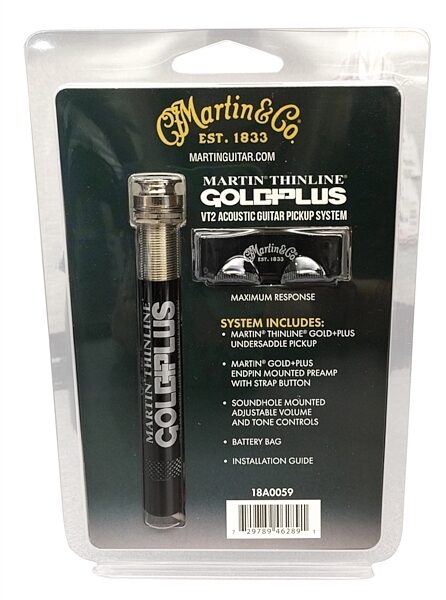 Martin 18A0059 Thinline Gold Plus VTII Acoustic Guitar Pickup, New, Main