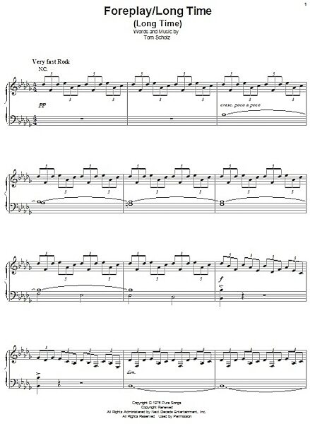 Foreplay/Long Time (Long Time) - Piano Vocal, New, Main