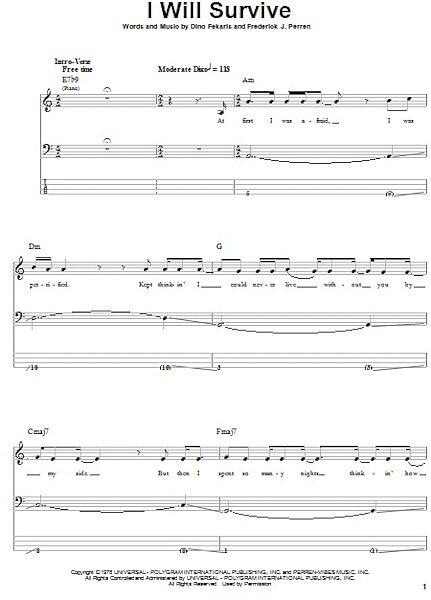 I Will Survive - Bass Tab, New, Main